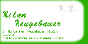 milan neugebauer business card
